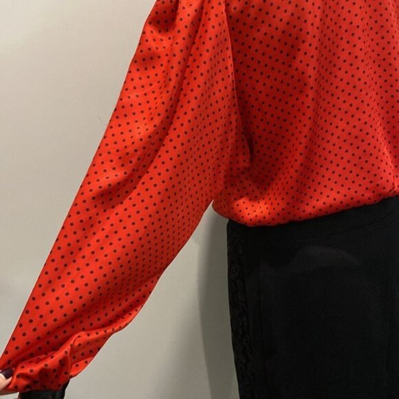 Franck Olivier Red Polka Dot Blouse - Picture 10 of 16